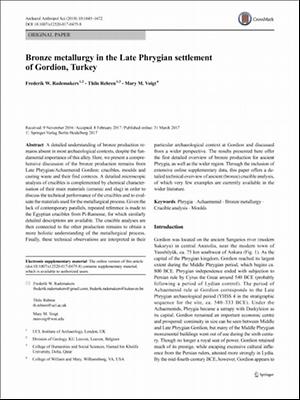 Rademakers et al 2018 Bronze metallurgy Iron Age Gordion Turkey AAS 10 sm.pdf.jpg