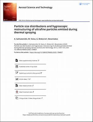 Particle size distributions and hygroscopic restructuring of ultrafine particles emitted during thermal spraying.pdf.jpg