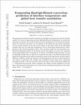 Evaporating Rayleigh-Bénard convection_prediction of interface temperature and global heat transfer modulation.pdf.jpg