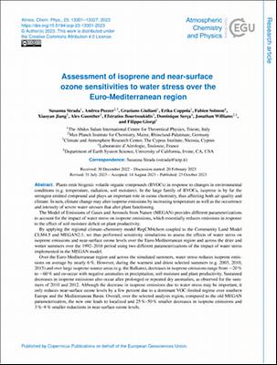 32. Strada_ACP(2023)_Assesment of isoprene and near-surface ozone sensitivities to water stress over the Euro-Mediterranean region.pdf.jpg