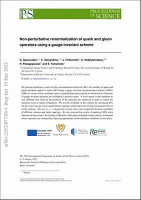 Non-perturbative renormalization of quark and gluon operators using a gauge-invariant scheme.pdf.jpg