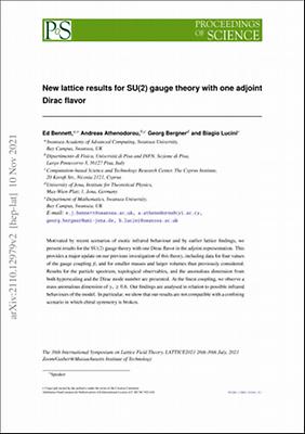 New lattice results for SU(2) gauge theory with one adjoint Dirac flavor.pdf.jpg