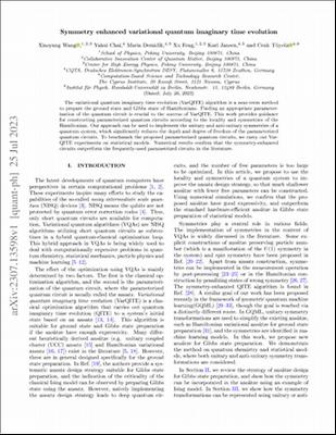Symmetry enhanced variational quantum imaginary time evolution.pdf.jpg