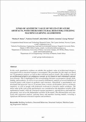 Links of Aesthetic Value of Multi-Curvature Artifacts, with their Structural Behavior, Utilizing Machine Learning Algorithms.pdf.jpg