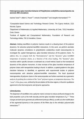 Heterogeneous Glass Transition Behavior of PolyEthylene oxideSilica Nanocomposites via Atomistic MD Simulations.pdf.jpg